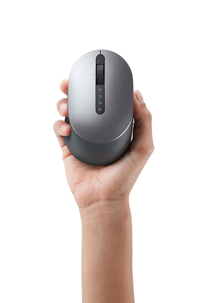 Dell Mobile Wireless Mouse - MS3320W, Wireless - 2.4 GHz, Bluetooth 5.0, Optical LED, Mechanical Scroll, 1600 DPI, 3-Buttons - Black