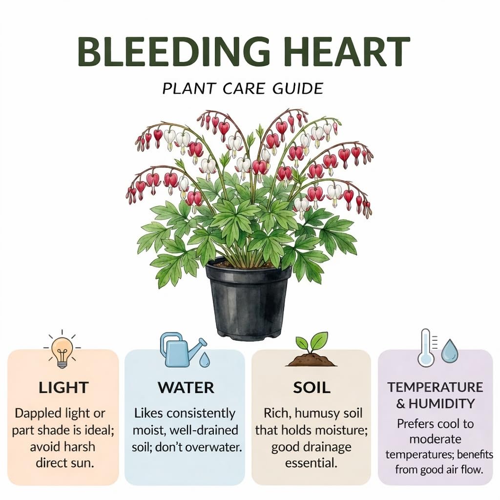 Bleeding Heart Plant Live | 3 to 4 Inch Tall | Clerodendrum Houseplant with White Blossoms, Ready for Plant Outdoor Garden or Patios, Pot Not Included
