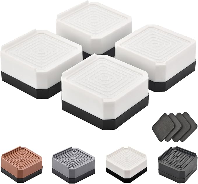 EclatBain Bed Risers Furniture Risers Heavy-Duty Rectangular Adjustable Block