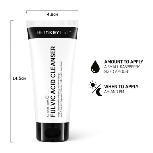 The Inkey List Fulvic Acid Cleanser 150ml, Removes Makeup, For a Healthy Looking Complexion, Fragrance Free, Suitable For All Skin Types