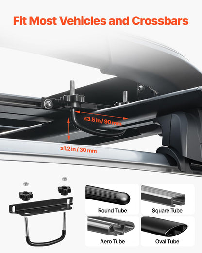 VEVOR Roof Rack Cargo Carrier, 48 x 40 x 5.6 in, Universal Rooftop Cargo Basket, Car Top Luggage Holder with 150 lbs Max Load Capacity, 4.1 in Fence, Anti-Rust Alloy Steel, Wind Fairing, for SUV Car