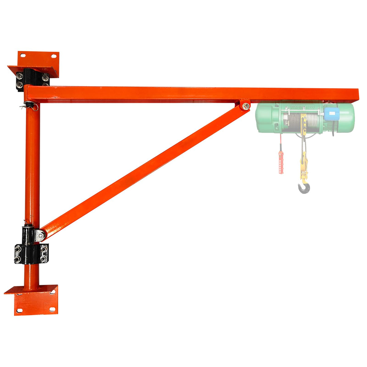 Wall Mount Jib Crane Hoist Bracket, 660lb Load Capacity Heavy Duty Electric Hoist Support Bracket, 180-Degree Rotatable Electric Scaffolding Lift, Ideal Jib Crane Bracket for Efficient Lifting