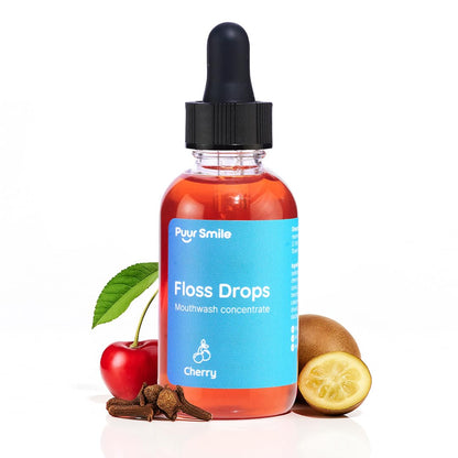 Concentrated Floss Drop Serum – 2oz Concentrated Mouth Wash to Use in Water Flosser | Natural Essentials Promotes Good Breath | Organic Spearmint Drop Supports Good Oral Health