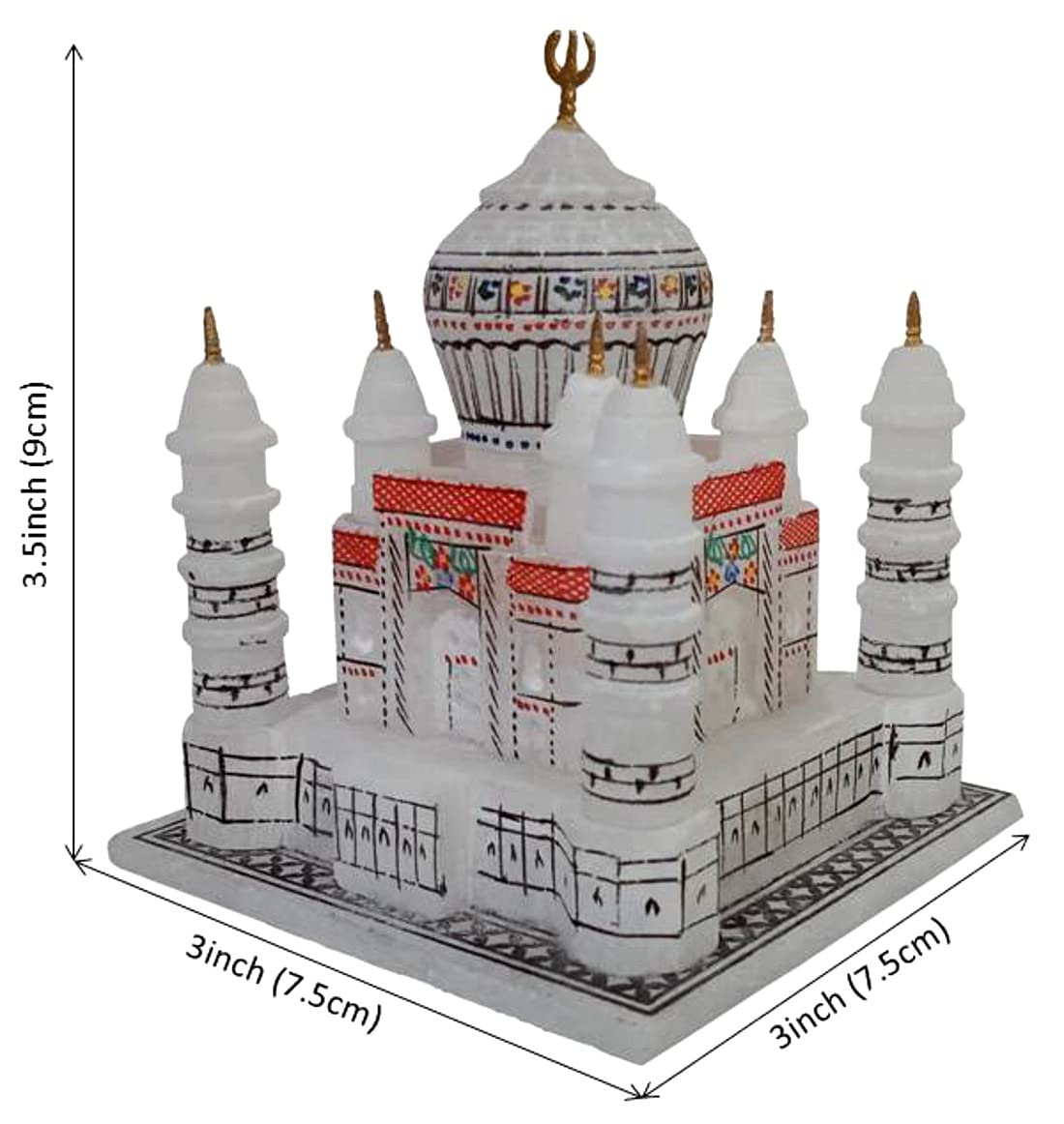 Purpledip Marble Taj Mahal: Symbol of Eternal Love, A Wonder of The Modern World (12014A)