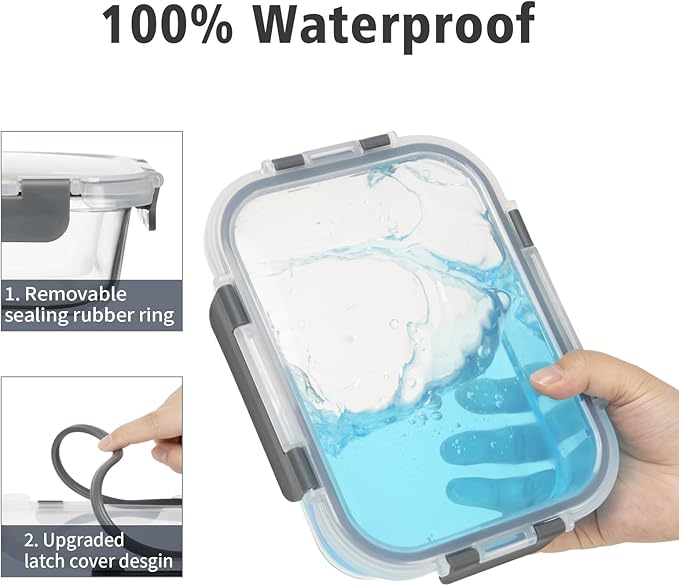 18 Pieces Glass Food Storage Containers