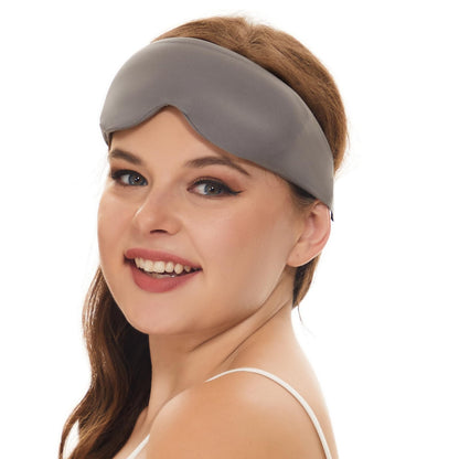 Alaska Bear Sleep Mask for Side Sleepers 2022 Headband Design, Cup-Shaped and Extra-Soft, 100 Blackout Eye Mask Shades Cover for Men and Women Home or Travel, Machine Washable, Black