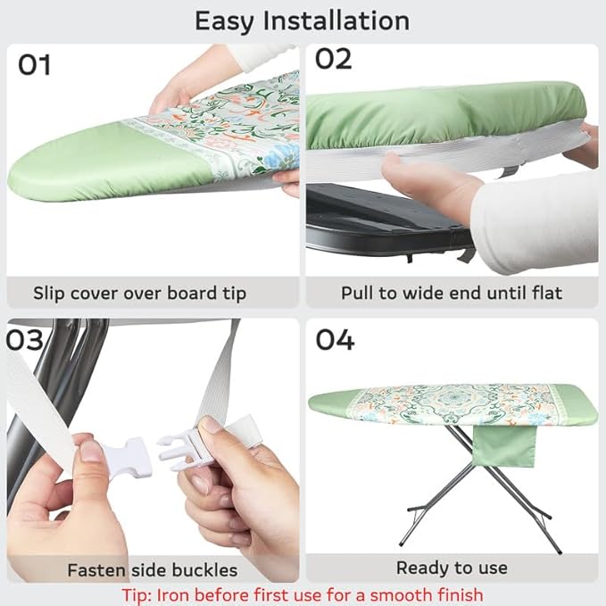 FIOBEE Ironing Board Cover and Pad Extra Thick Iron Board Pad