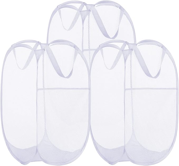 BATTOO Deluxe Strong Mesh Pop up Laundry Hamper Basket