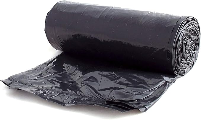 Aluf Plastics 56 Gallon 1.2 MIL Black Heavy Duty Trash Bags