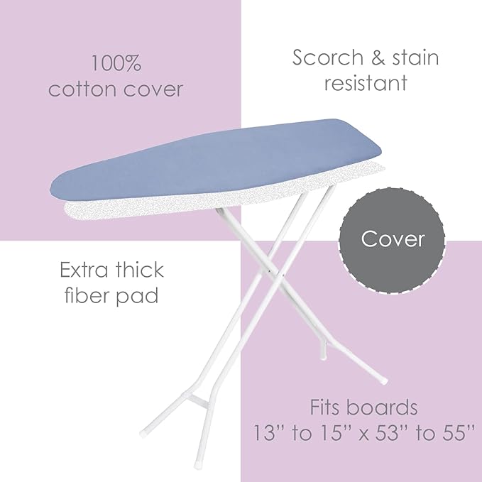Ironing Board Cover and Pad, 100% Cotton