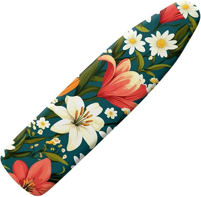 Narcissus Cover for Ironing Board 15x54 Inch Standard Size Flower Print Iron