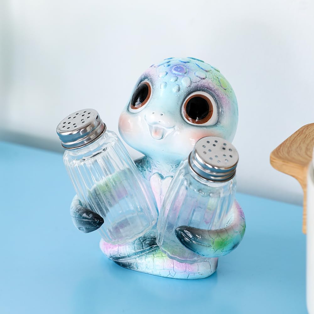 SUYNYBHF Cute Sea Turtle With Salt and Pepper Shaker Figurines Kitchen Decor Statue Suitable for Beach Bars or Coastal Kitchen Decor Table Decor By Home Gifts For Mom