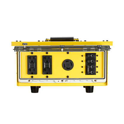 YARWELL Heavy-Duty 50 Amp Power Distribution Box – 125/250V, SS2-50P Inlet, IP67 Waterproof, (8) 20A GFCI 5-20R Receptacles & (2) 30A Locking Outlets for Jobsite, Generator, RV, Outdoor Use
