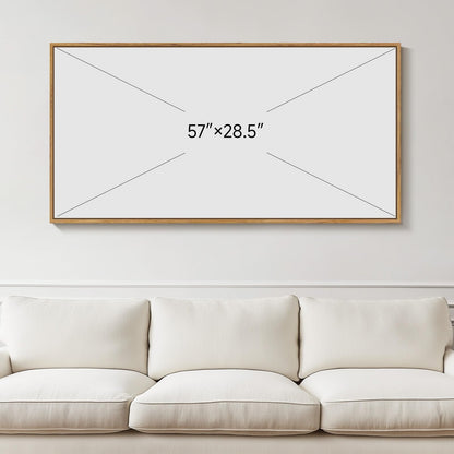 Large Framed Neutral Botanical Wall Art for Living Room, Rustic Elegant Magnolia Floral Canvas Prints Paintings, White Flower with Gold Branches Pictures for Dining Room Office Wall Decor, 60x30 Inch