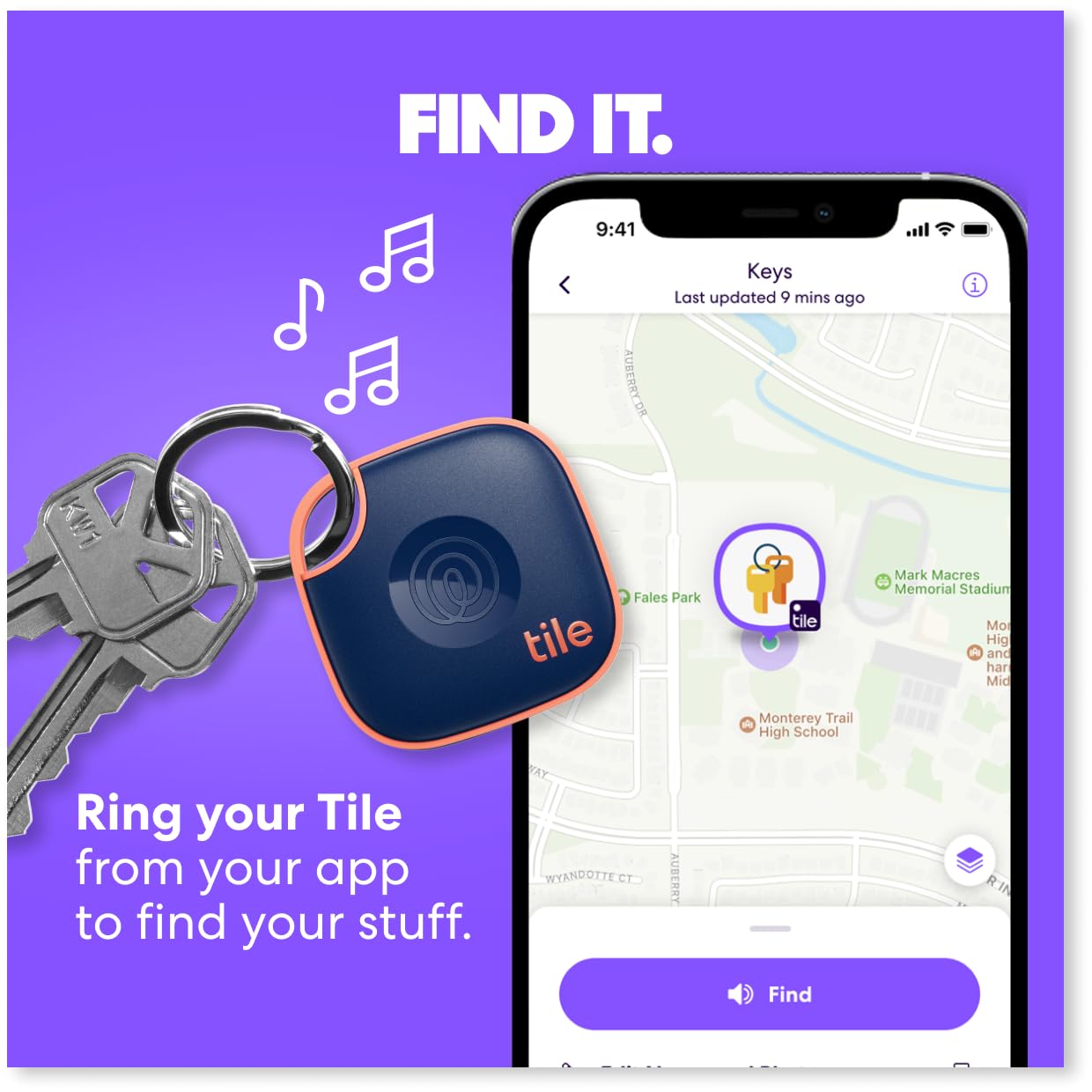 Tile by Life360 Mate (2024) Bluetooth Tracker, Keys Finder and Item Locator for Keys, Bags and More, Phone Finder, Both iOS and Android Compatible, Pack of 4 (Black)