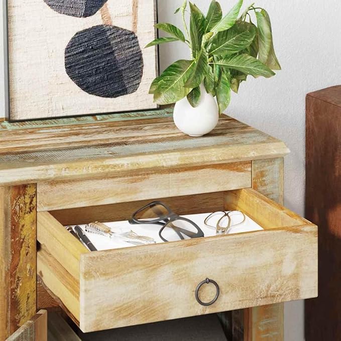 Vintage Reclaimed Wood End Table