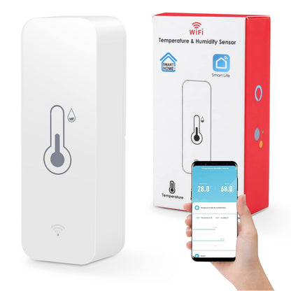 WiFi Humidity Temperature Monitor, Smart Life Thermometer Hygrometer Sensor with Remote Monitor and Notification Alert, High Precision Alexa Room Thermometer Indoor for Baby, Pet, Garden, Office
