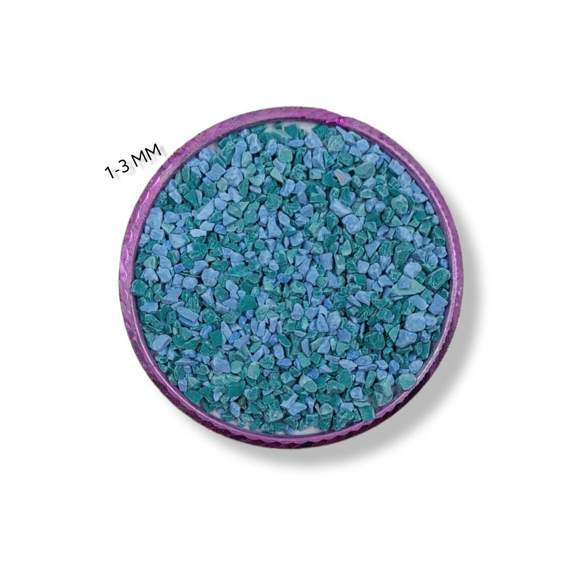 Crushed Blue Green Turquoise Coarse All Size Gemstone Powder Powder Inlay Powder Turquoise For Woodwork Inlay Stone Healing Powder (6 to 8 MM, 50 Gram (1.76 OZ))