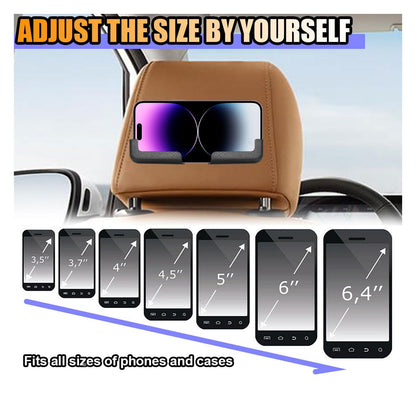 smilfuy 2PCS Multifunctional Mobile Phone Bracket - Wall Mount Phone Holder with Adhesive - Phone Stand Car Gravity Holder - Adjustable Width Auto Dashboard Cell Phone Mount Cradle (Black)