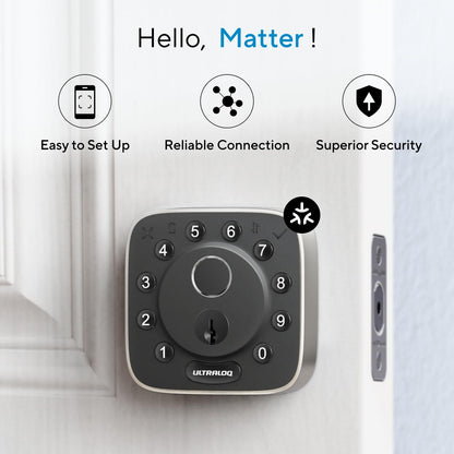 ULTRALOQ Bolt Fingerprint WiFi Smart Lock, Works with Apple Home, Siri, Alexa, 8-in-1 Keyless Entry with Fingerprint ID, App Remote Control, Keypad Deadbolt, BHMA Cert., Easy Install, 10 Mo. Battery