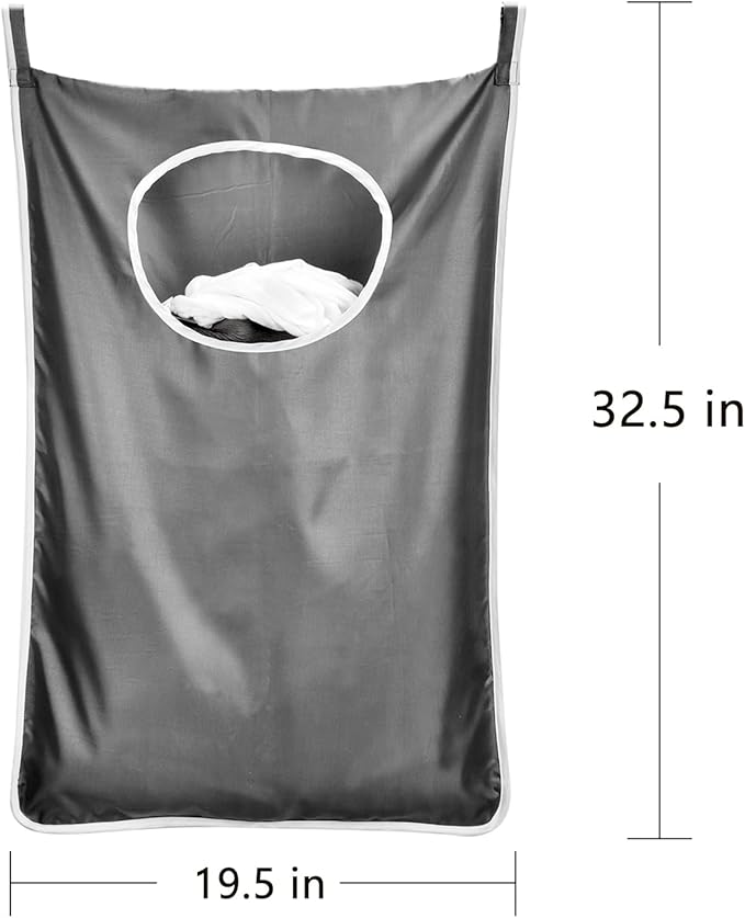 Durable hanging laundry hamper bag Behind door Space Saving