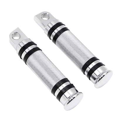 Dreamseek Motorcycle Foot Pegs Rest Compatible with Harley-Davidson Sportster Dyna Touring Male Mount Footpegs Footrest Pedal (Chrome)