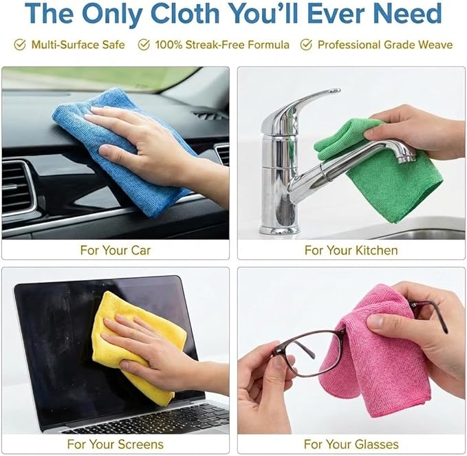 Microfiber Cleaning Cloth 12 Pack
