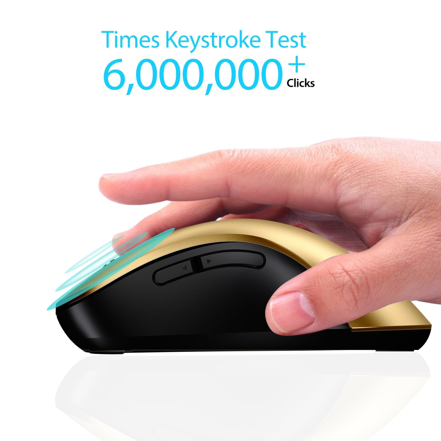 memzuoix 2.4G Wireless Mouse, 1400 DPI Mobile Optical Cordless Mouse with USB Receiver, Portable Computer Mice for Laptop, PC, Desktop, MacBook, 5 Buttons, Red