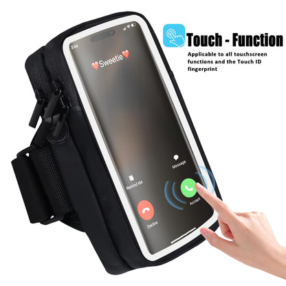 MOVOYEE Phone Holder for Running Armband, Cell Phone Purse Small Crossbody Bags for Women Kids, Sports Arm Bag for Men iPhone,Galaxy,Smartphones Carrier Pouch Fit Workout,Exercise,Gym,Hiking,Walking