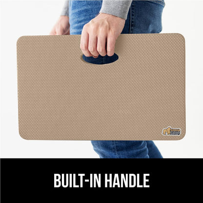 GORILLA GRIP® Extra Thick Patent Pending Supportive Foam Kneeling Pad, Large Cushion Knee Pads for Gardening, Baby Bath Time, Dirt and Water Resistant, Workout and Garden Supplies, 17.5x11, Beige