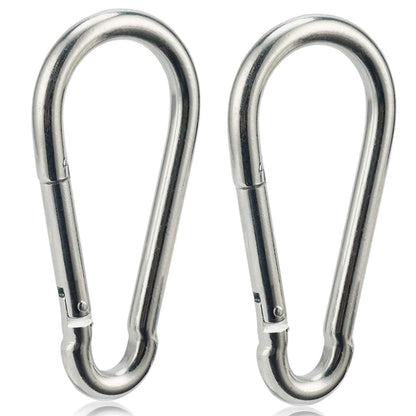 OWAYOTO Carabiner Clip 4 Inch Spring Snap Hook Heavy Duty 2pcs 10x100mm for Hammock Punching Bags Swing Chairs Gym Equipment Camping Hiking