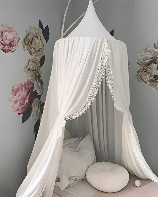 Children Bed Canopy Round Dome, Nursery Decorations, Mosquito Net, Kids Princess Play Tents, Room Decoration for Baby
