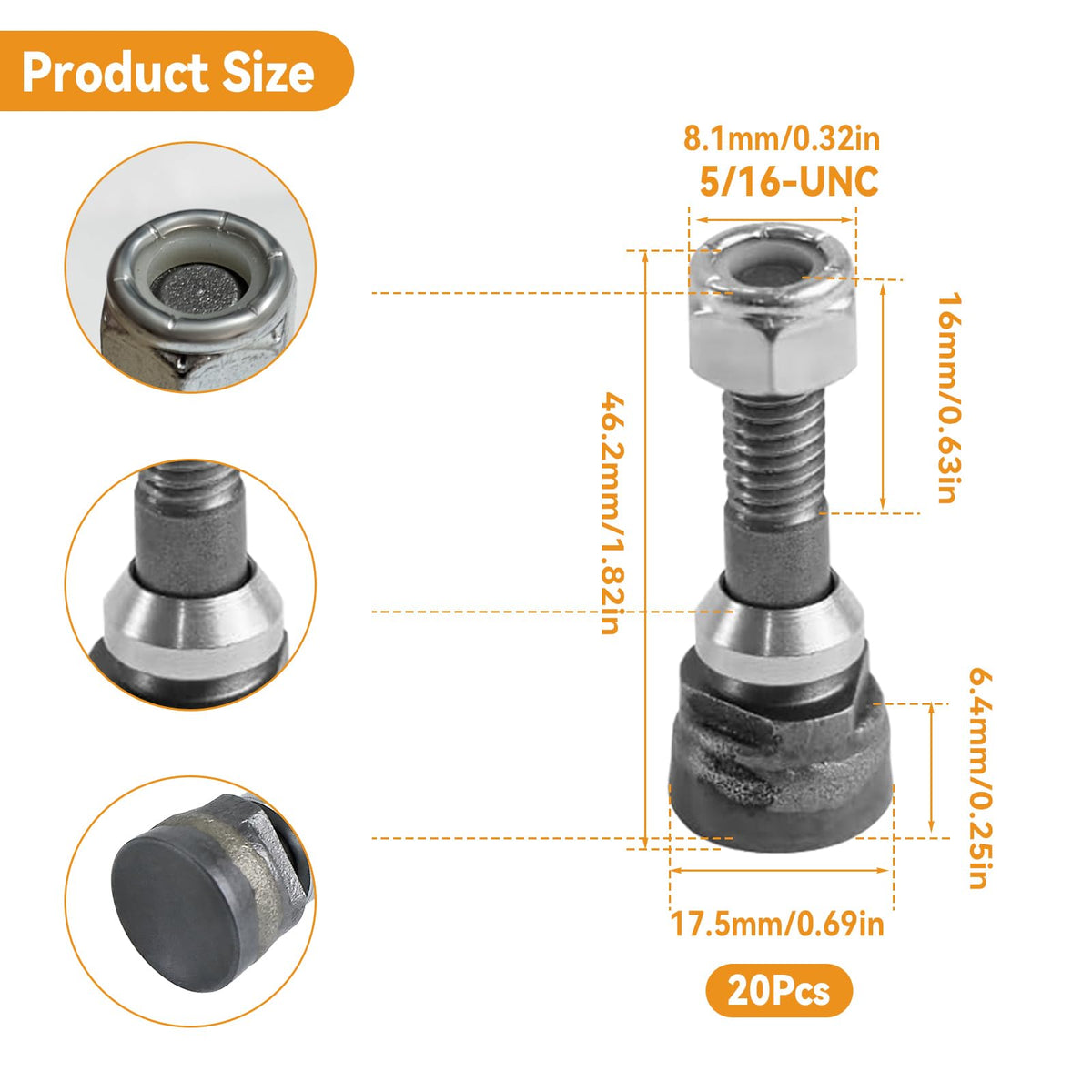 SYWAN Stump Grinder Teeth Compatible with 500 Aftermarket Replace Grinder Teeth For Stump Removal, 20pcs