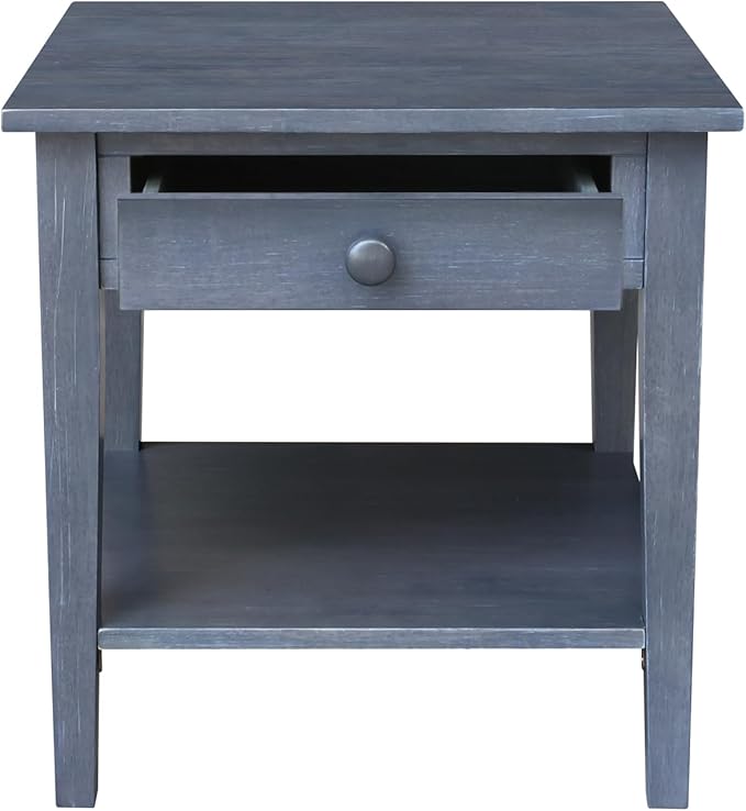 IC INTERNATIONAL CONCEPTS Spencer Gray Wood End Table