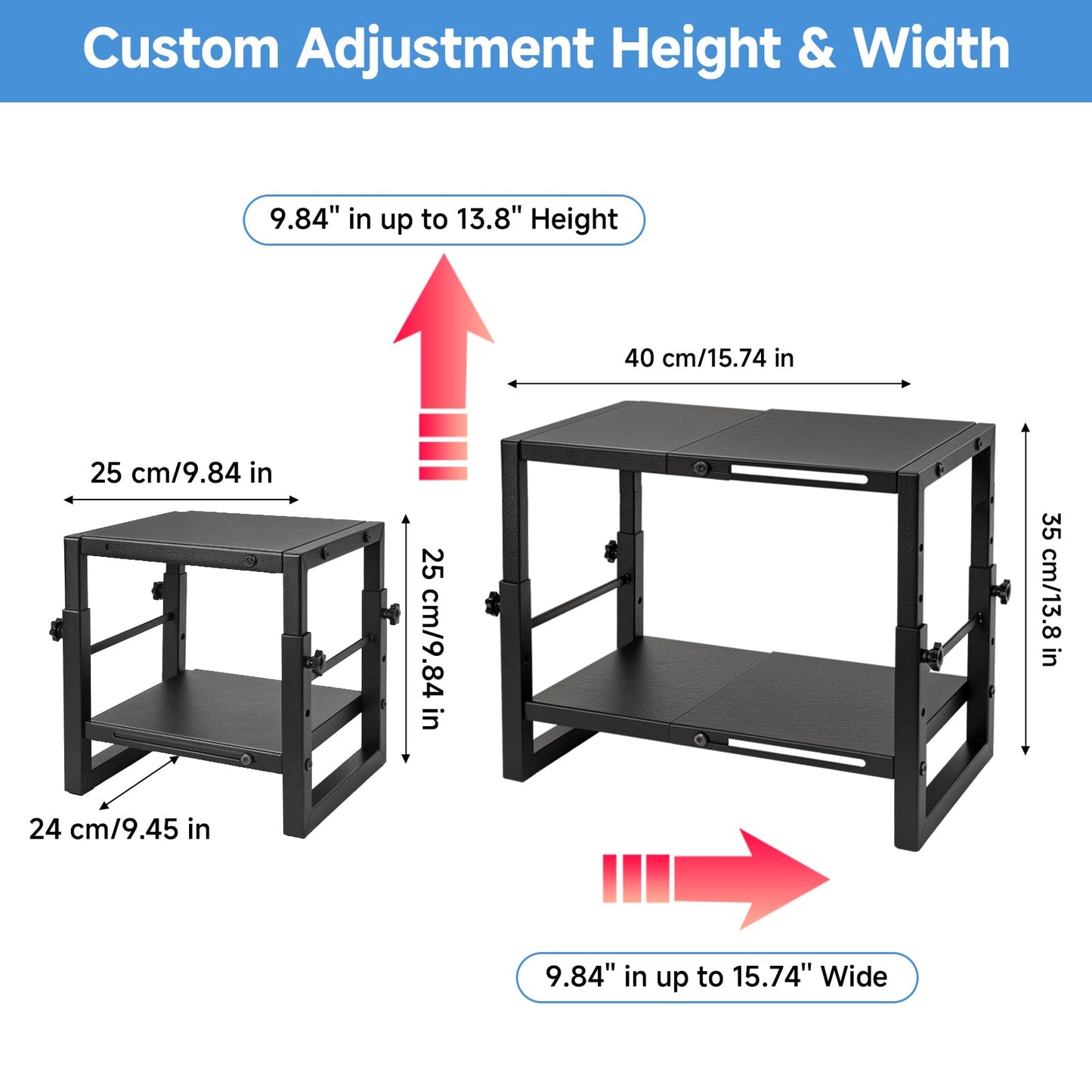 Locker Shelf for School, Adjustable Width and Height Locker Shelf Organizer,Office Desk Shelf Organizer, Heavy Duty locker organizer shelves Ideal Fits Standard Size School, Office, and Gym Lockers