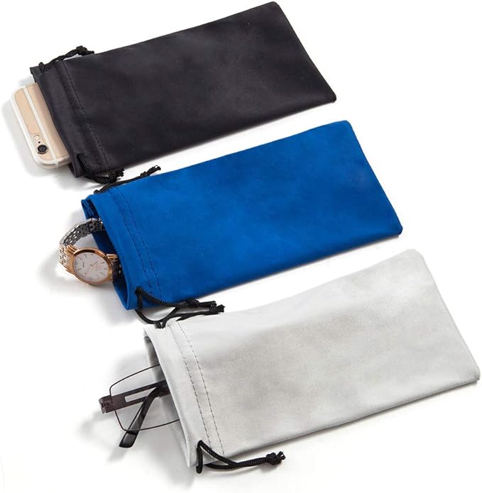 TRIUMPH VISION Soft Eyeglass Pouch 3 Pack