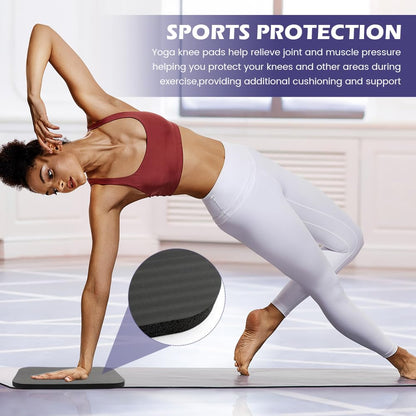 Yoga Knee Pad,High Density Foam NBR Material Yoga Knee Cushion,Clear Up Pain During Exercise,Exercise Pads for Knees Elbows Wrist,Ideal for Pilates and Planks (Black,11.4x7.5x0.59inch)
