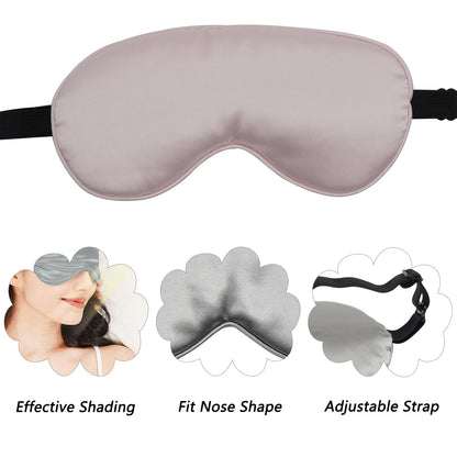 4 Pack Eye Mask for Sleeping Silky Soft Satin Blindfold Adjustable Strap Night Eye Cover for Women Men
