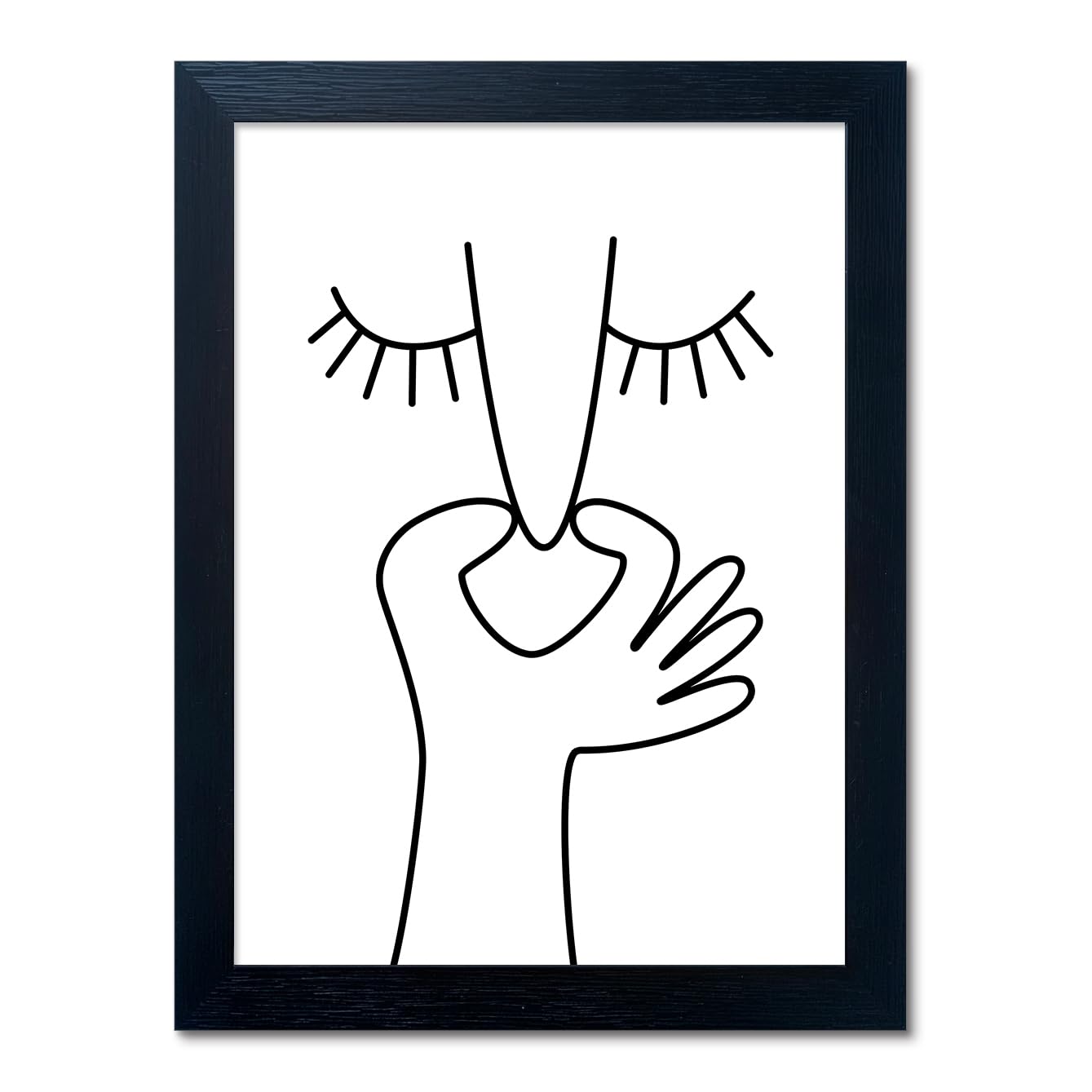 Bathroom Picture Wall Decor, Framed Black and White Bathroom Wall Art, Toilet Paper in Little Funny Raccoon's Hand Animal Canvas Print Painting