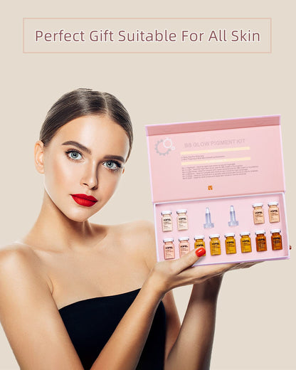BB Glow Starter Kit BB Glow Serum for Microneedling Serum Ampoule Skin Treatment Kit 0.27oz 12 Vials