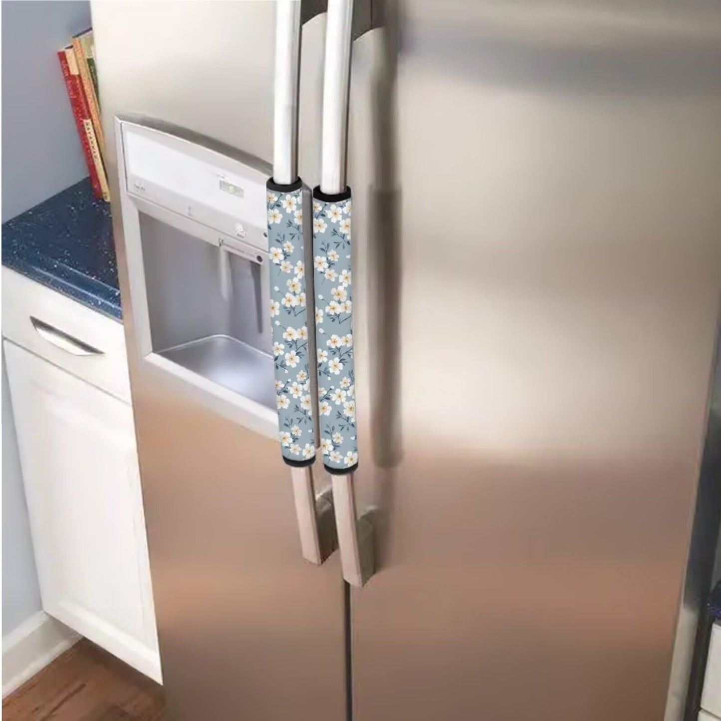 Hwzdsyxl Cherry Blossom Print Oven Fridge Handle Covers 6 PCS Refrigerator Door Handle Wraps Kitchen Appliance Handles Decor for Dishwasher Microwave Oven Fridge Stove Handles