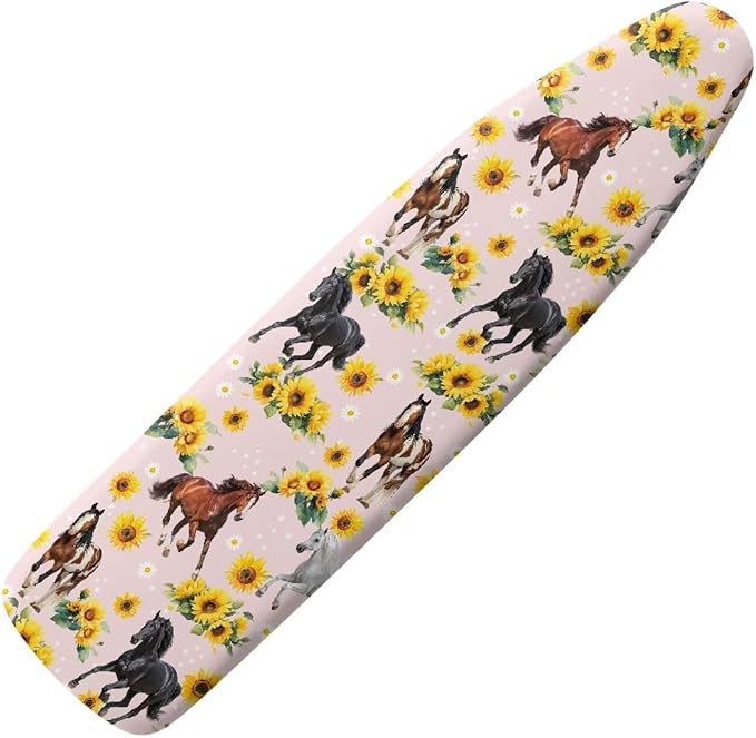 Sprowallow Sunflower Horse Ironing Board Cover and Pad 15x54 Inch Standard Size
