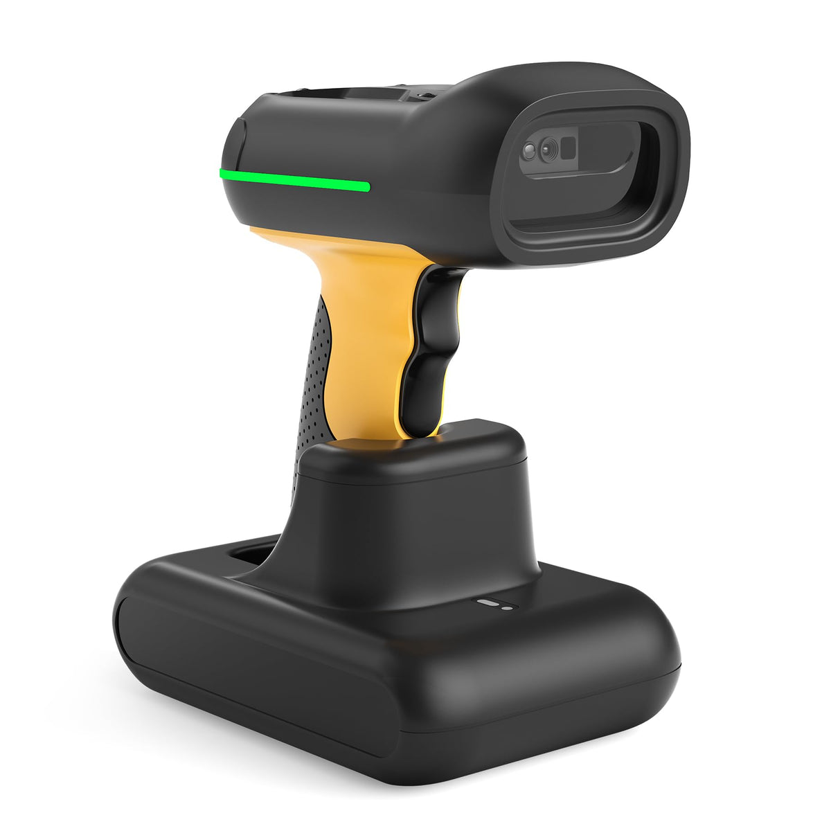 Inateck Industrial Barcode Scanner Wireless, 2D QR Code Scanner with Smart Charging Stand, IP67 Waterproof and Dustproof, Barcode Reader with 2600mAh Battery，Handscanner with App & SDK, BCST-75S