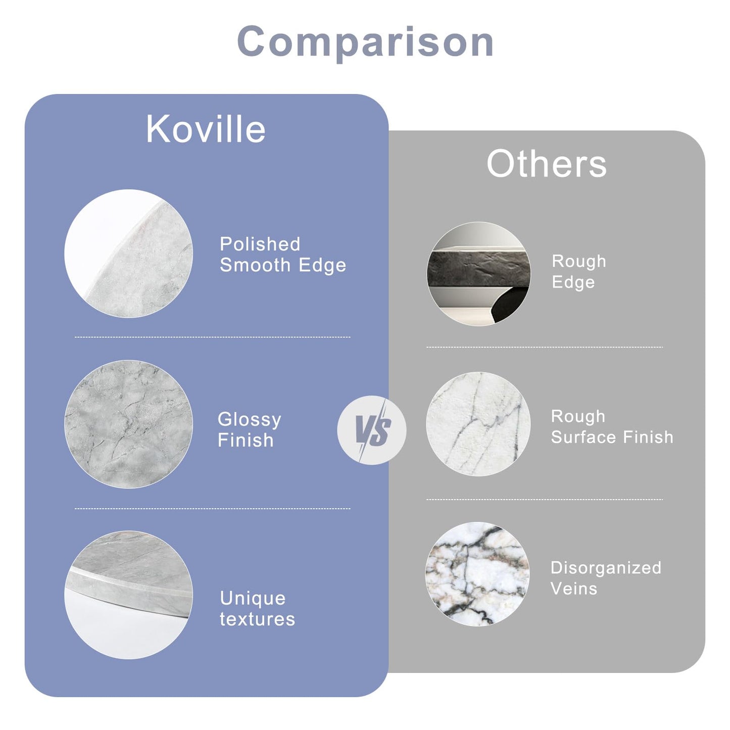 Koville 16" Grey Marble Pastry Cutting Board, Large Marble Cheese Serving Board for Kitchen Countertop, Stone Tray for Baking, Charcuterie, Trivet, Dough Pastry and Stone Cutting Boards