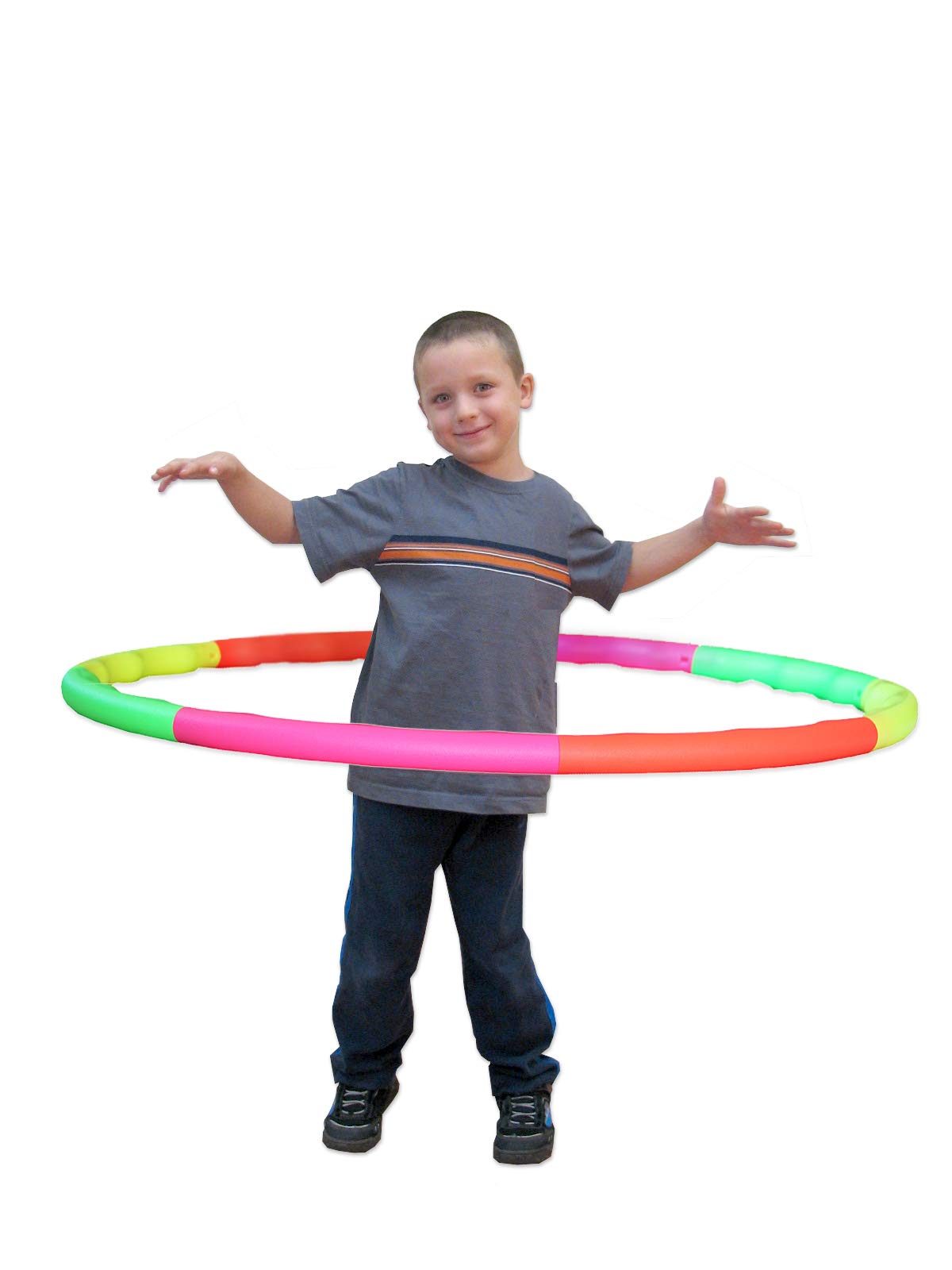 Sports Hoop Weighted Loss Exercise Hoop: Wavy Hoop 2B - 1.8lb (Dia.40.5") Large, for Teenagers. Four neon Colors.