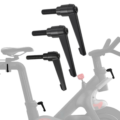 TCVG 3 Pack Metal L-Handle Adjustment Lever Set Compatible with Peloton Bike and Bike+ Seat and Handlebar Adjustment, Includes Screws and Grip