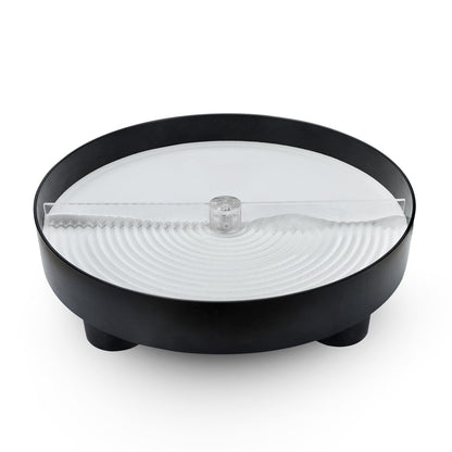 NAMAII 11.5" Automatic Garden Zen Self Rotating Sandscrape Tray, Mindfulness Meditation Stress Relied Therapy Sand Tray for Home Office Desk Decor