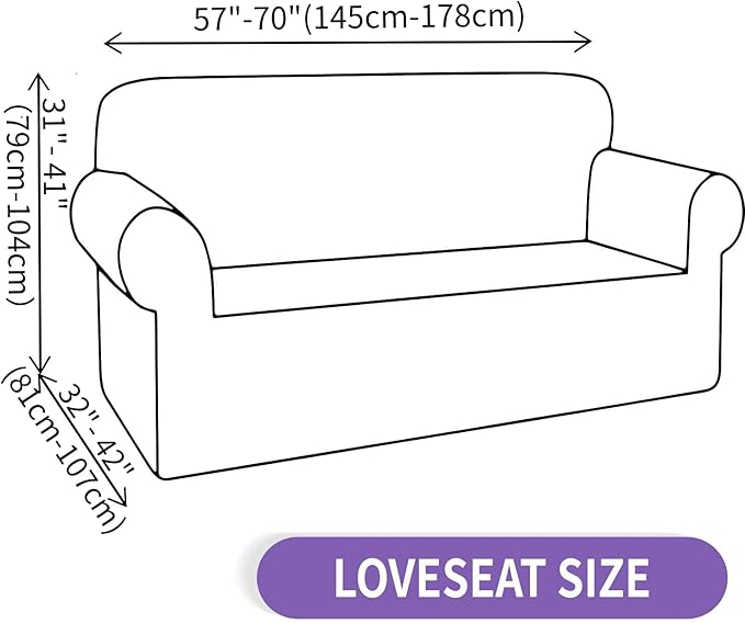 ZNSAYOTX Super Stretch Couch Cover Love Seat Sofa Covers