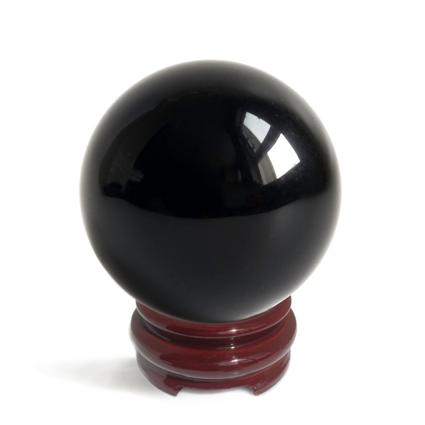 Mina Heal Obsidian Sphere for Meditation, Feng Shui, and Energy Healing – Black Crystal Ball for Divination