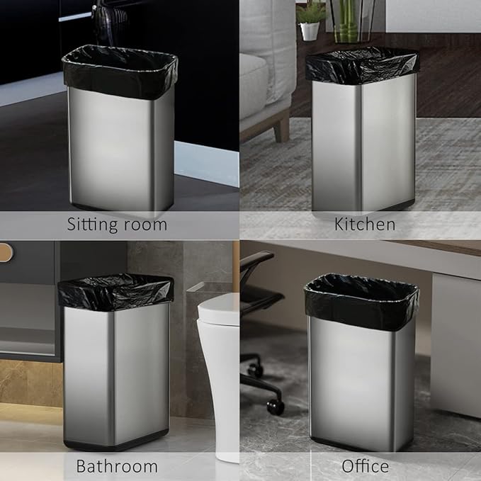 Teivio Trash Bags, 8 Gallon, for Bathroom, Industrial, Commercial, Janitorial